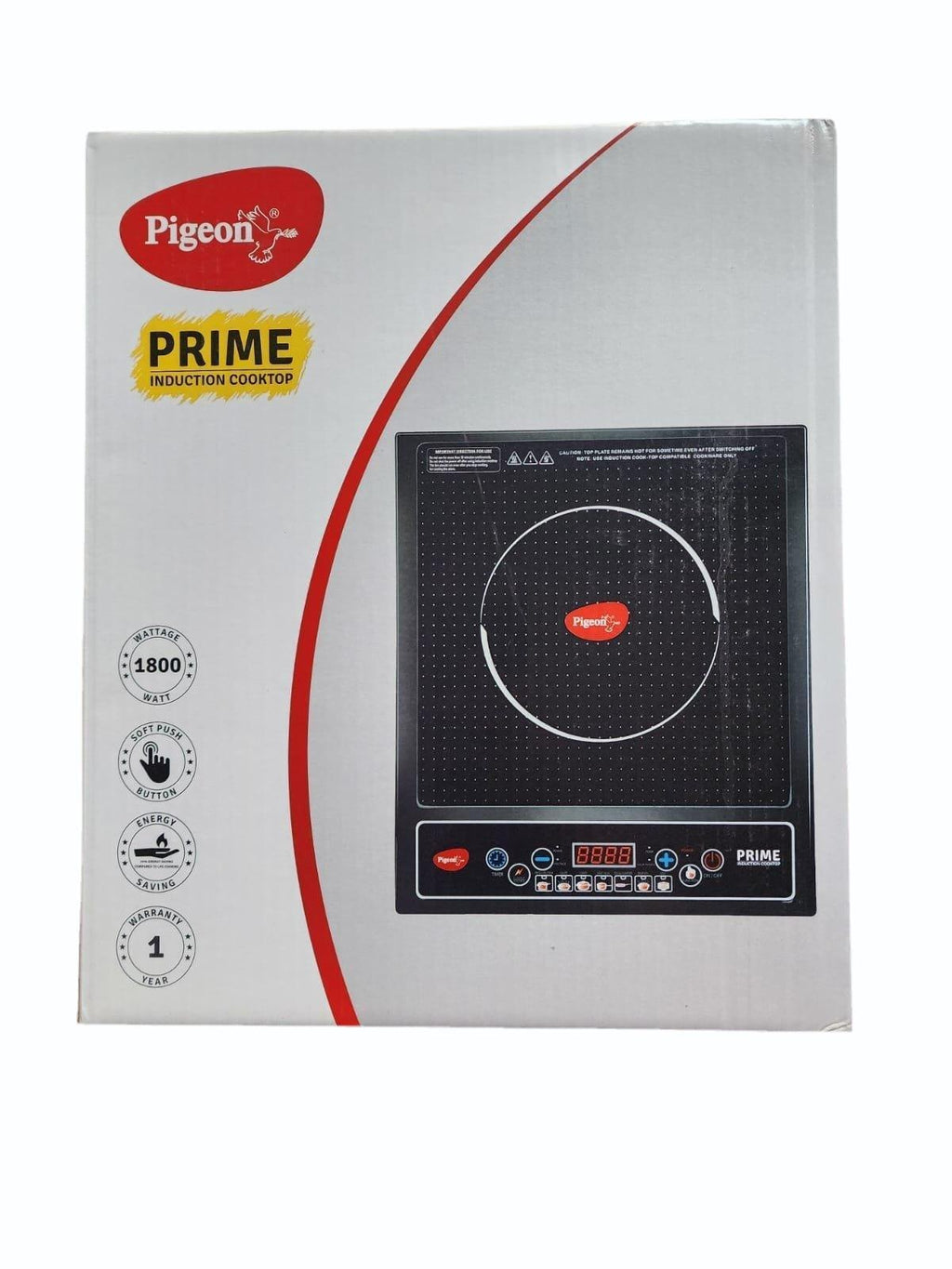 Pigeon Prime 1800W Induction Cooktop with Smart Controls & Energy Saving Technology ⭐