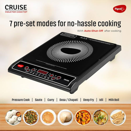 Pigeon Prime 1800W Induction Cooktop with Smart Controls & Energy Saving Technology ⭐