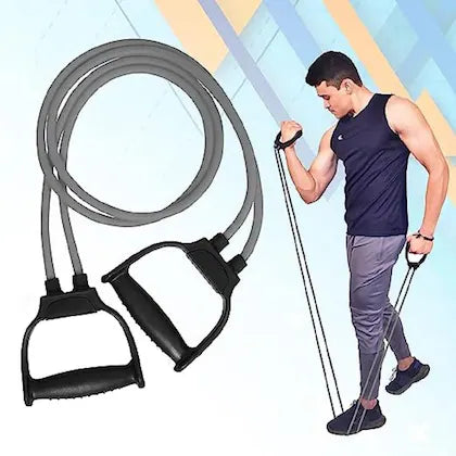 Resistance Band with Handles for Full Body Workout – Stretchable Fitness Tube for Home & Gym